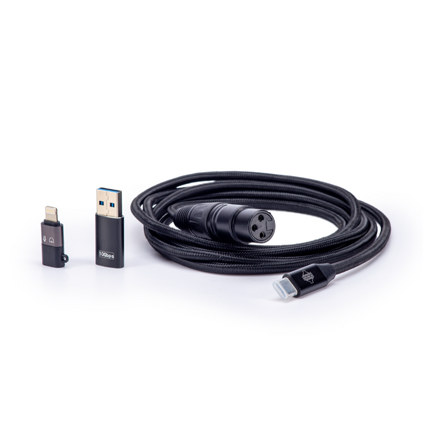 Sontronics XLR to USB-C Type Cable with Smartphone and USB-A Type Connectors